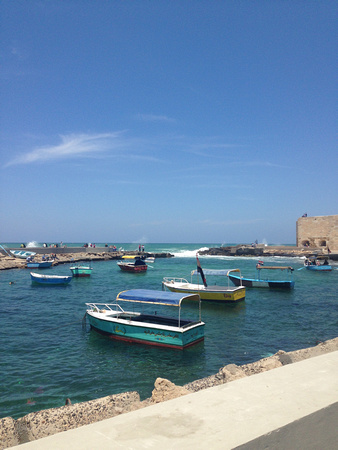 Boats on the Mediterranean Alexandria, Egypt